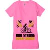 Ladies' Jersey Short-Sleeve Deep V-Neck T-Shirt Thumbnail