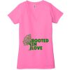 Ladies' Jersey Short-Sleeve Deep V-Neck T-Shirt Thumbnail