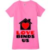 Ladies' Jersey Short-Sleeve Deep V-Neck T-Shirt Thumbnail