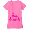 Ladies' Jersey Short-Sleeve Deep V-Neck T-Shirt Thumbnail