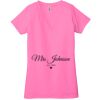 Ladies' Jersey Short-Sleeve Deep V-Neck T-Shirt Thumbnail