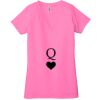 Ladies' Jersey Short-Sleeve Deep V-Neck T-Shirt Thumbnail