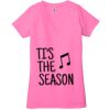Ladies' Jersey Short-Sleeve Deep V-Neck T-Shirt Thumbnail