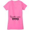 Ladies' Jersey Short-Sleeve Deep V-Neck T-Shirt Thumbnail