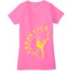 Ladies' Jersey Short-Sleeve Deep V-Neck T-Shirt Thumbnail