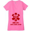 Ladies' Jersey Short-Sleeve Deep V-Neck T-Shirt Thumbnail