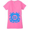 Ladies' Jersey Short-Sleeve Deep V-Neck T-Shirt Thumbnail