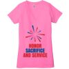 Ladies' Jersey Short-Sleeve Deep V-Neck T-Shirt Thumbnail