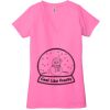 Ladies' Jersey Short-Sleeve Deep V-Neck T-Shirt Thumbnail
